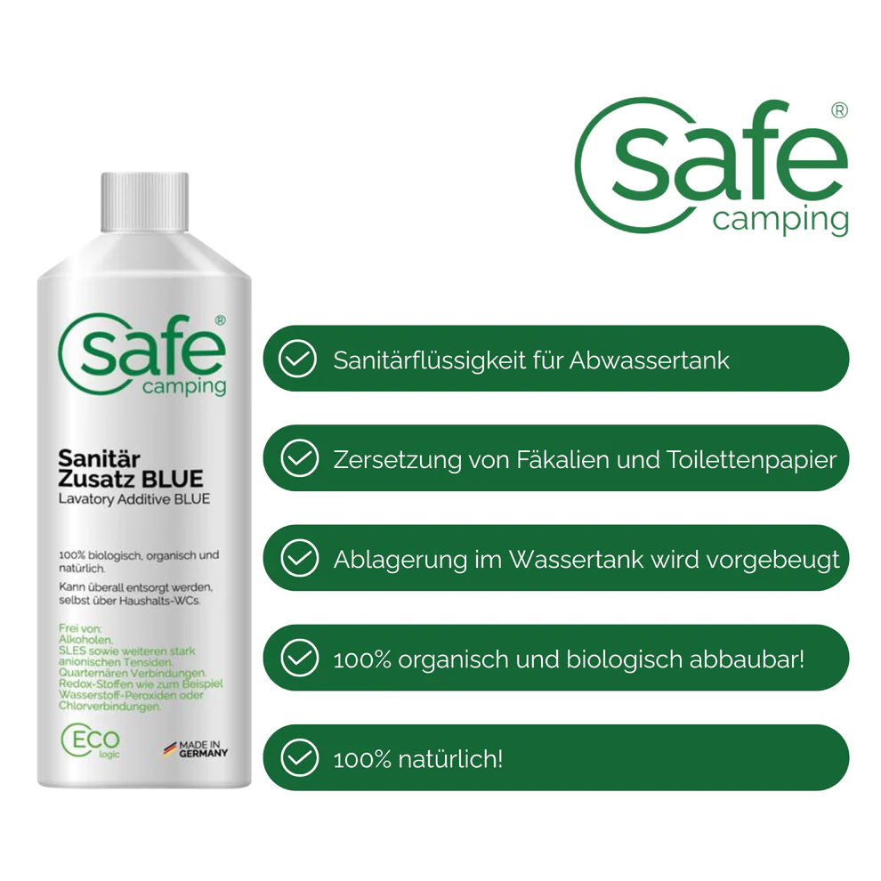 SAFE CAMPING Sanitär-Zusatz BLUE 1L SAFE CAMPING Sanitär-Zusatz BLUE 1L
